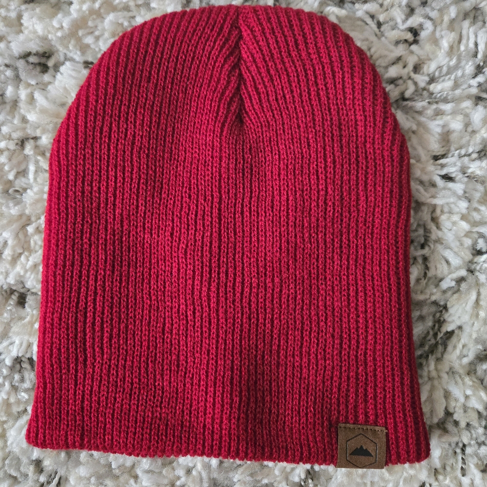 Stylish Red Knit Beanie for Men